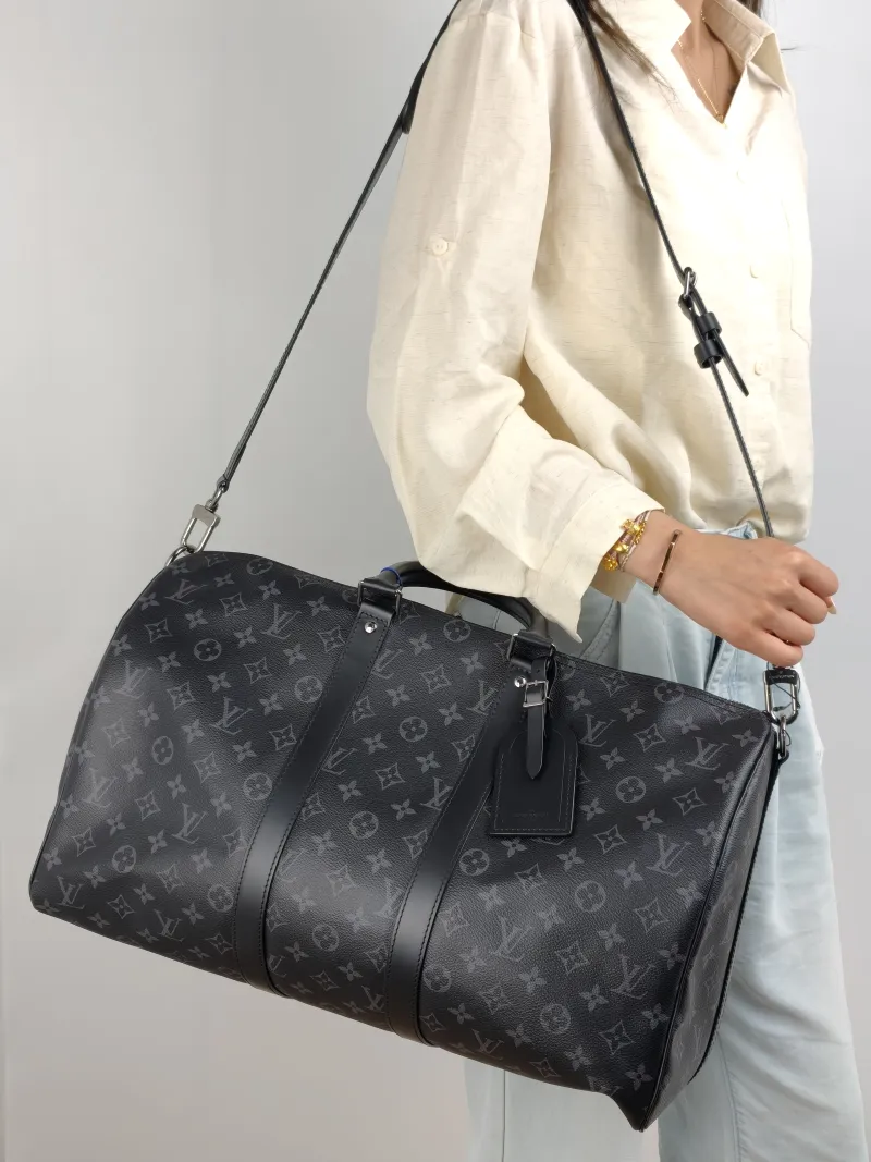 Louis Vuitton Crossbody Bag Keepall 45 Shoulder Strap Edition Monogram PVC 45 × 20 × 27 cm — on-model view 1 of 2