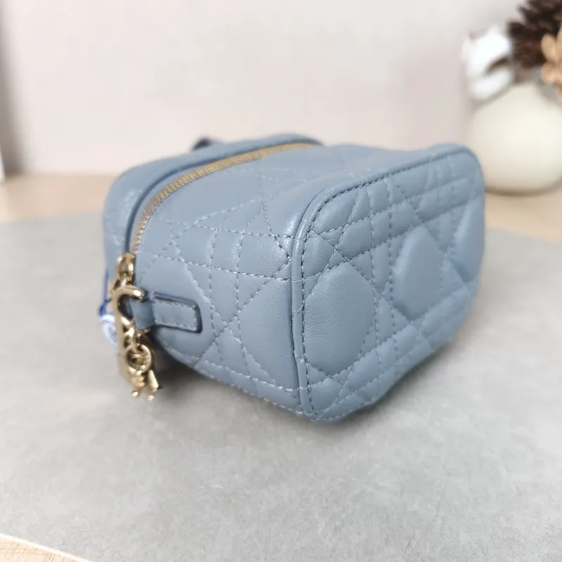 DIOR Crossbody Bag Lady Vanity Cosmetic Bag Lambskin Mini 11 × 7 × 10 cm — detail view 4 of 9