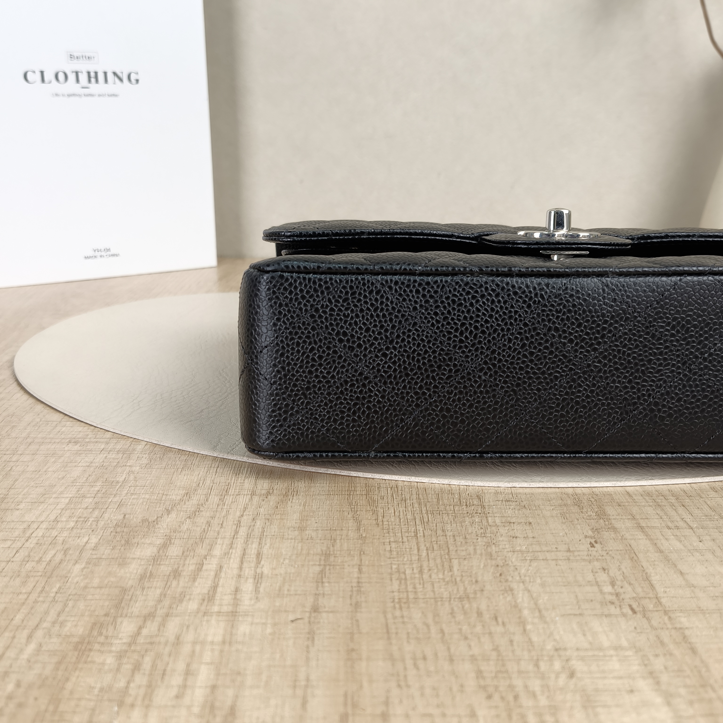 Chanel Crossbody Bag Classic Flap CF Black Grained Calfskin Small23 × 6 × 14.5 cm — cover view 6 of 9
