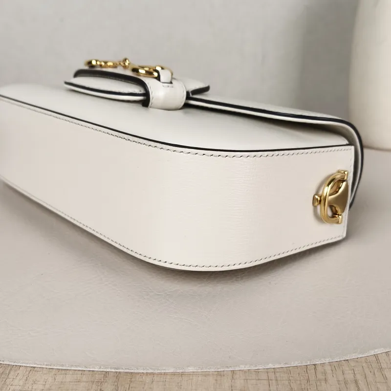 GUCCI Crossbody Bag Horsebit 1955 Horsebit Small White Calfskin Small24 × 5.5 × 13 cm — detail view 4 of 12