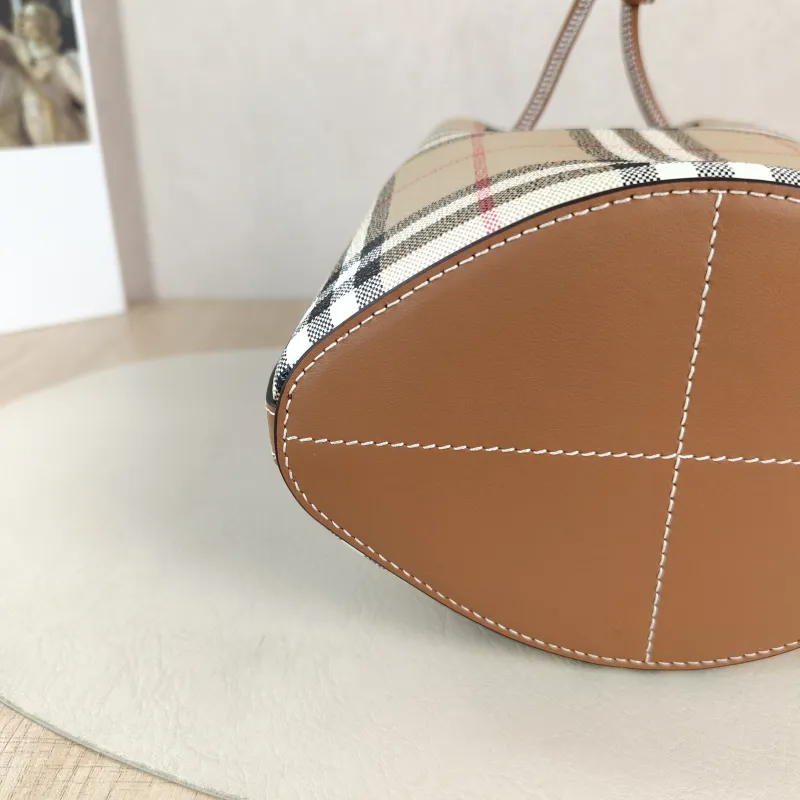 BURBERRY Crossbody Bag Bucket Bag Monogram PVC One Size 17 × 11 × 18 cm — detail view 7 of 11