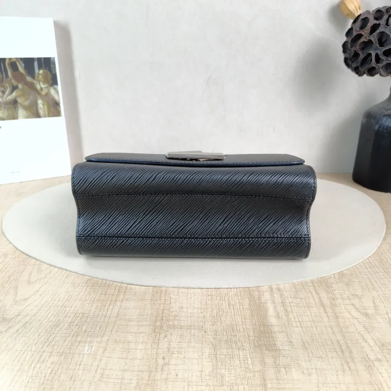 Louis Vuitton Crossbody Bag Twist Black Epi Embossed Calfskin Medium 23 × 9.5 × 17 cm — cover view 2 of 6