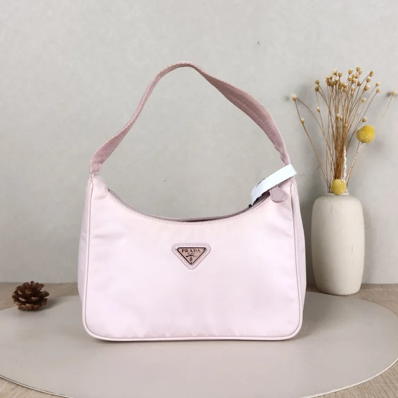 PRADA Shoulder Bag Re-Edition hobo Pink Nylonmini22 × 6 × 16 cm