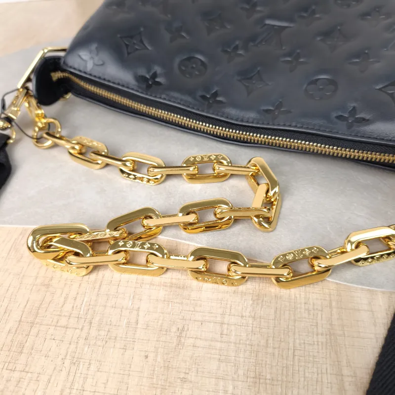 Louis Vuitton Crossbody Bag Coussin Black Lambskin Small 26 × 12 × 20 cm — detail view 2 of 11