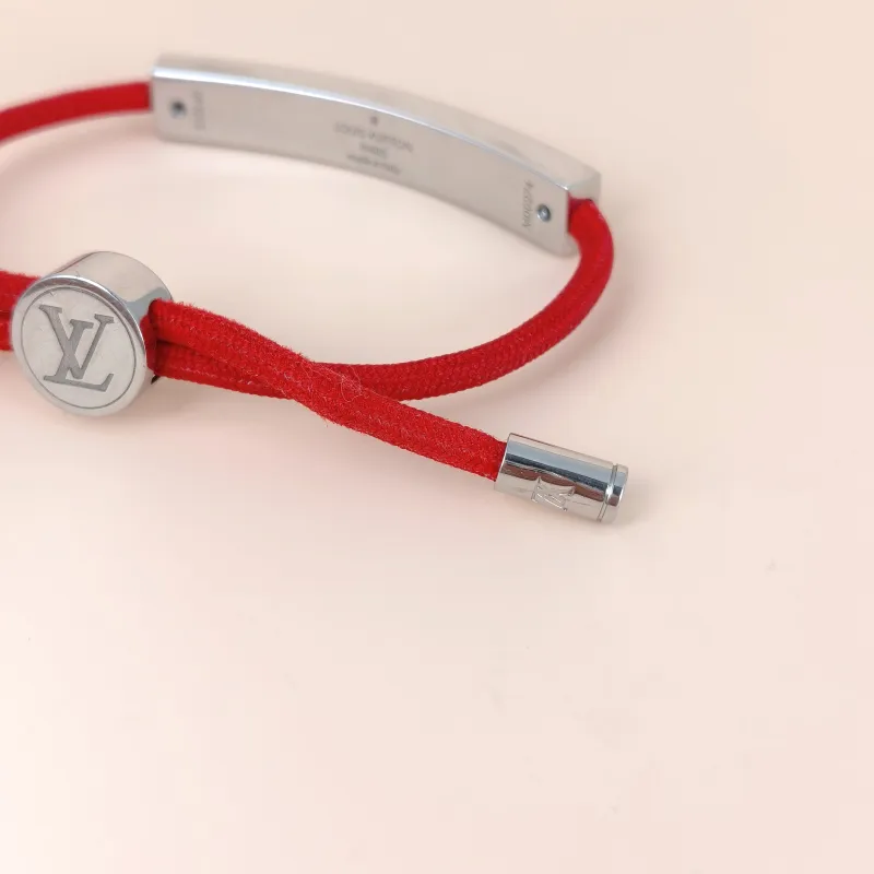 Louis Vuitton Braceletlogo Bracelet Silver Red One Size22cm — cover view 2 of 6
