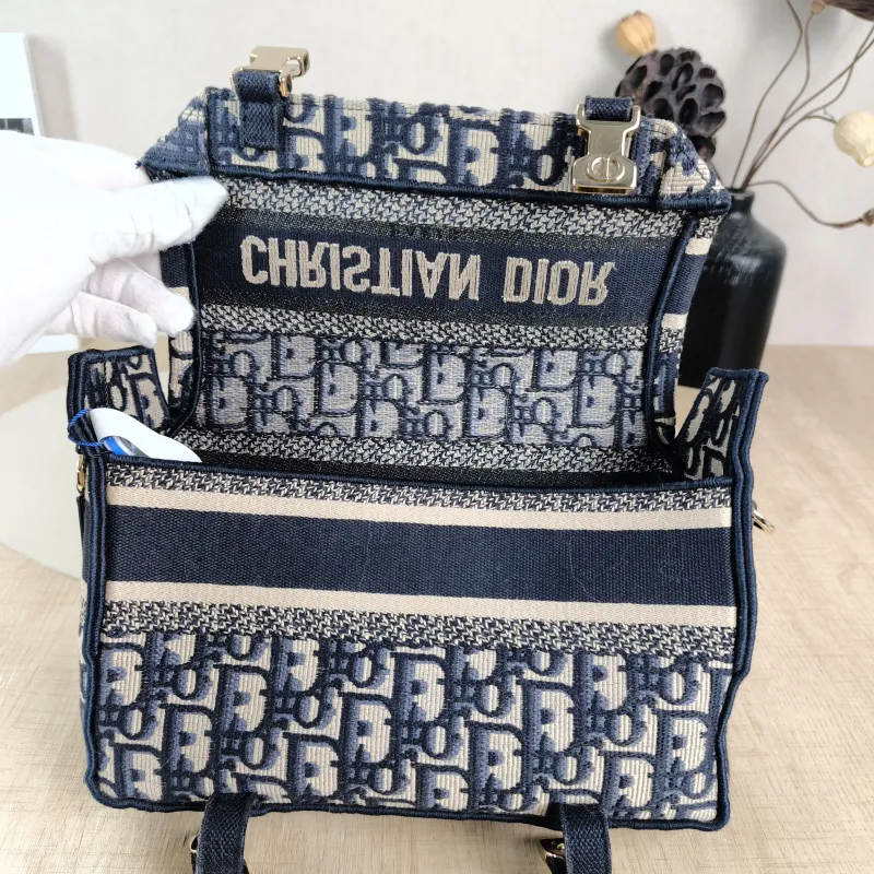 DIOR Crossbody Bag camp Messenger Bag Blue Canvas Small 23 × 8 × 15 cm — detail view 10 of 11