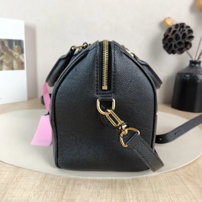 Louis Vuitton Crossbody Bag Speedy25 Black · White Monogram Empreinte Embossed Calfskin Medium 25 × 15 × 19 cm — detail view 10 of 10