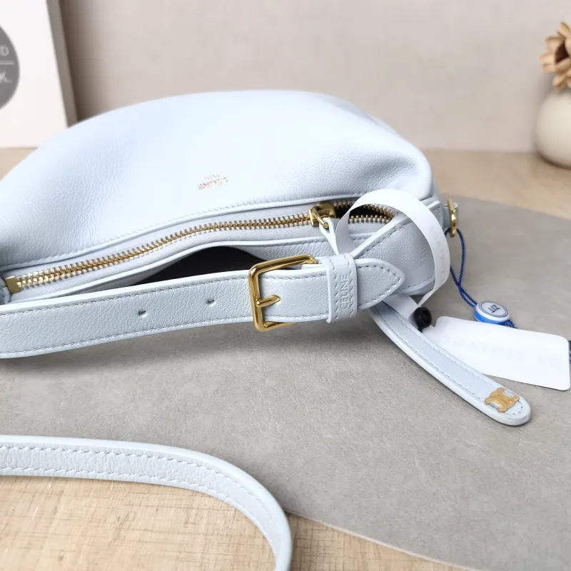 CELINE Crossbody Bag TEEN LULU hobo Blue Calfskin Small 21 × 5 × 24 cm — detail view 6 of 12