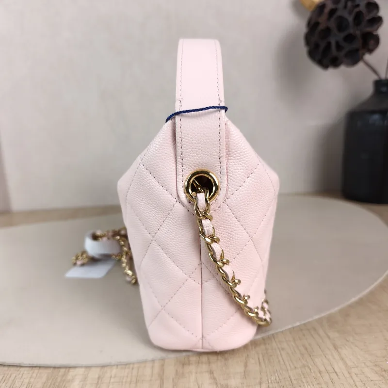 Chanel Crossbody Bag Crossbody Bag Pink Grained Calfskin One Size 16 × 6.5 × 12.5 cm — detail view 4 of 11