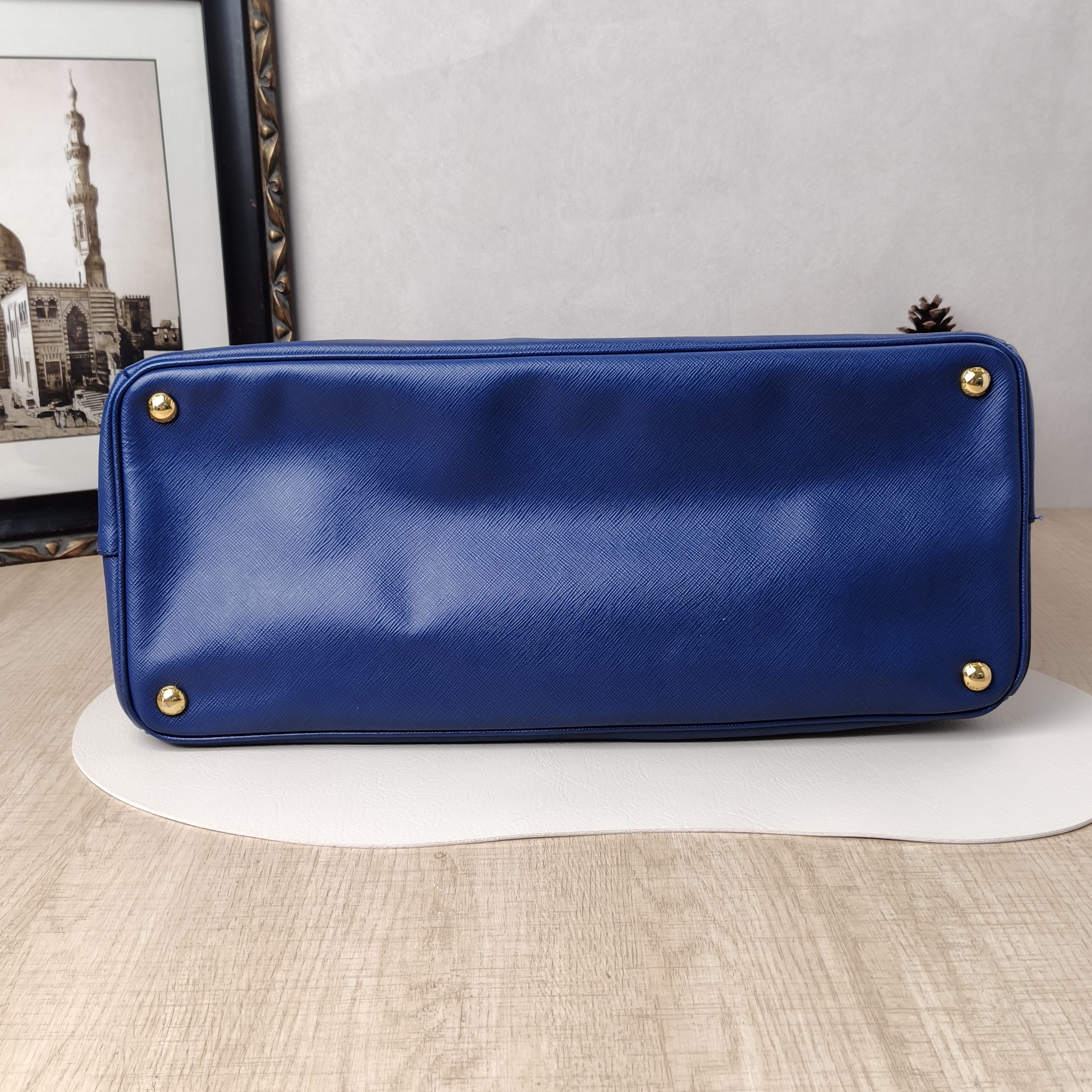 PRADA Galleria Galleria Bag Top Handle Bag Blue Calfskin · 40 × 17 × 29 cm — cover view 3 of 9