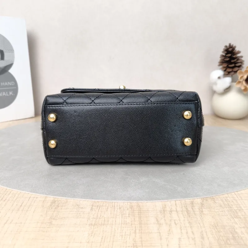Chanel Crossbody Bag Edition coco handle Black Grained Calfskinmini19 × 9 × 13 cm — cover view 5 of 5