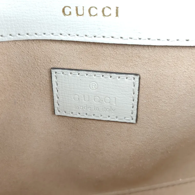 GUCCI Crossbody Bag Horsebit 1955 Horsebit Small White Calfskin Small24 × 5.5 × 13 cm — detail view 2 of 12