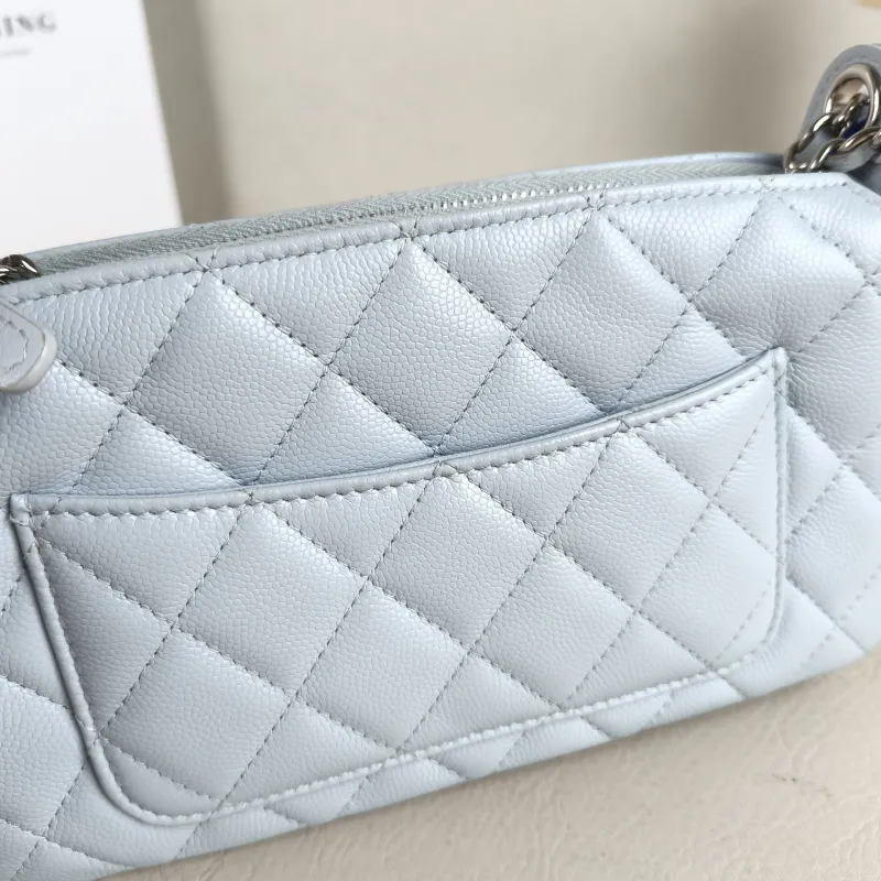 Chanel Crossbody Bag Blue Grained Calfskin 21 × 5.5 × 12 cm — detail view 11 of 13