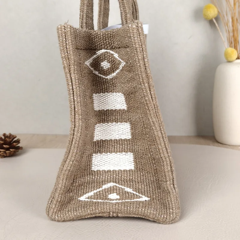 CELINE Shoulder Bag CABAS THAIS Shopping Tote Brown Small 25.5 × 12 × 18.5 cm — detail view 4 of 10