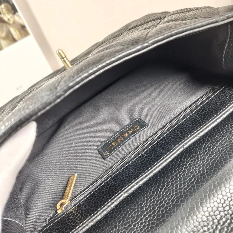 Chanel Backpack Backpack Black Grained Calfskin One Size24 × 6 × 18 cm — detail view 5 of 13