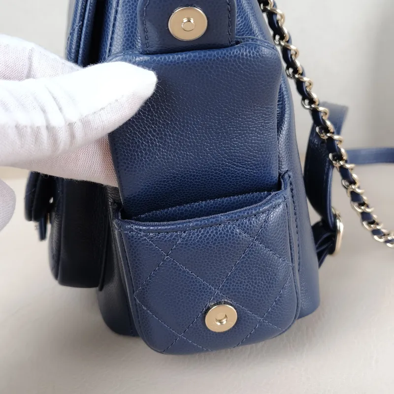Chanel Backpack duma Navy Grained Calfskin Small 18 × 9.5 × 19 cm — detail view 15 of 15