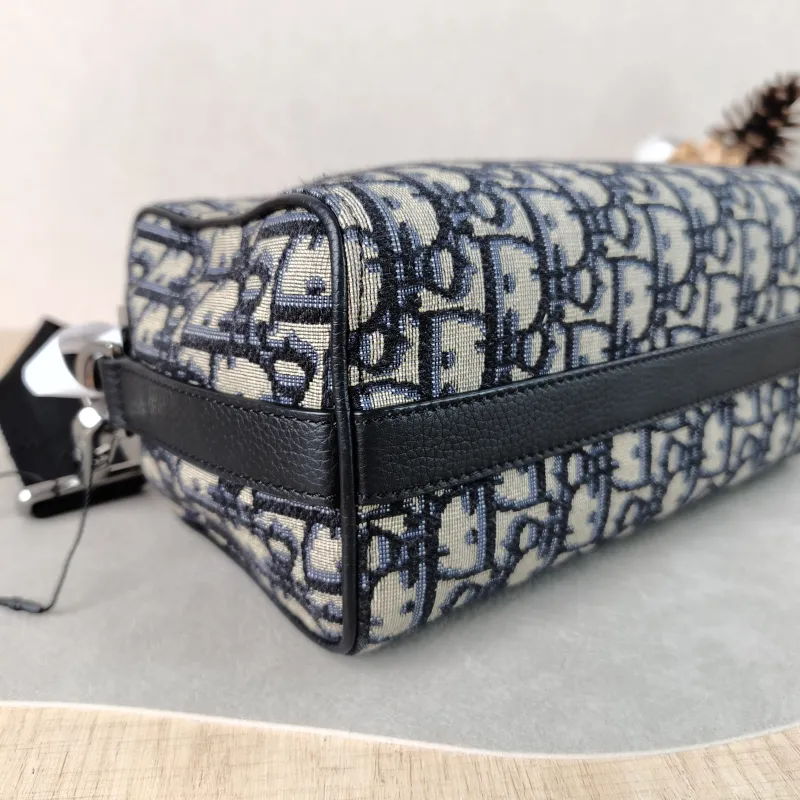DIOR Crossbody Bag Lingot 22 Shoulder Bag Blue Canvas One Size 22 × 10.5 × 12.5 cm — detail view 12 of 12