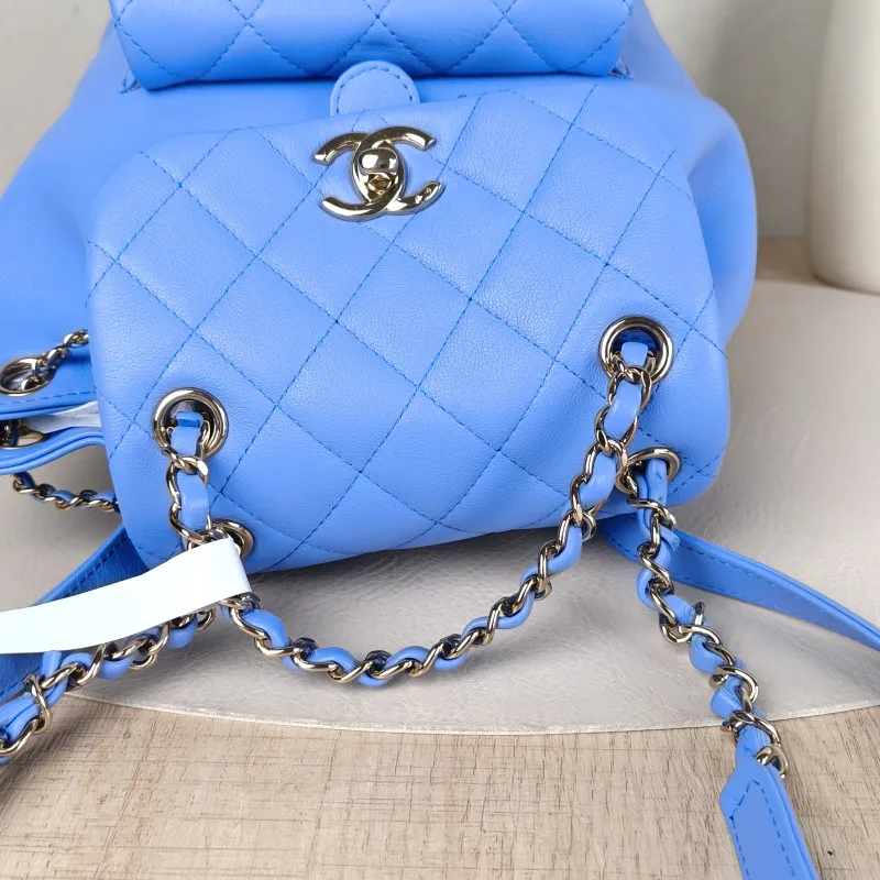 Chanel Backpack Duma Blue Calfskin Small18 × 12 × 18.5 cm — detail view 1 of 15
