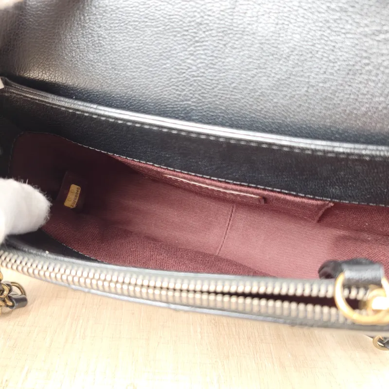 Chanel Crossbody Bag Collection Top Handle Crossbody Bag Black Calfskin One Size 20.5 × 6.5 × 16 cm 23 — detail view 6 of 14