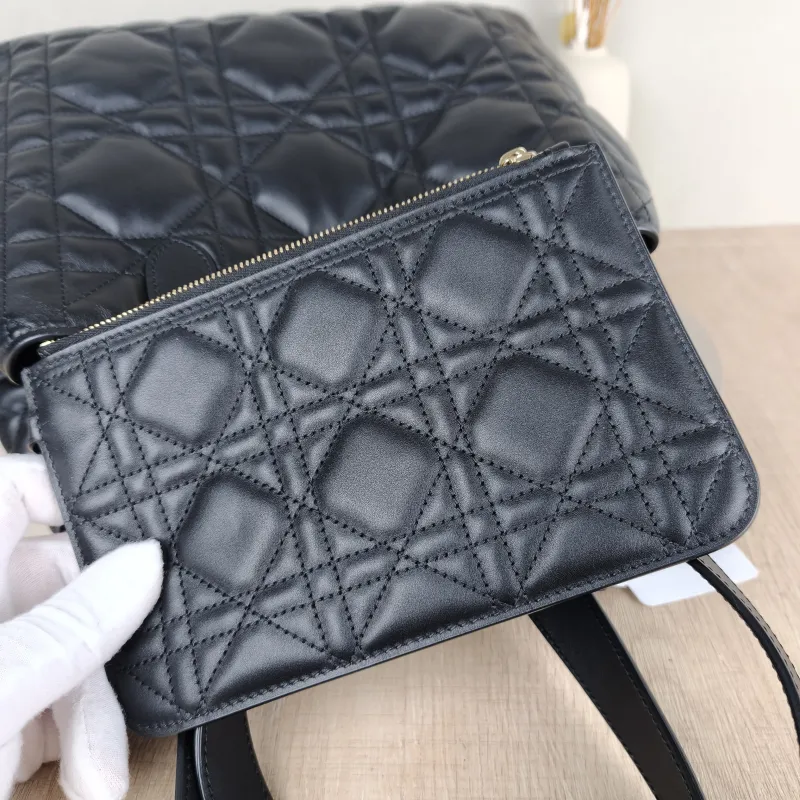 DIOR Top Handle Bag TOUJOURS Black Calfskin Medium28.5 × 17 × 21.5 cm — detail view 11 of 13