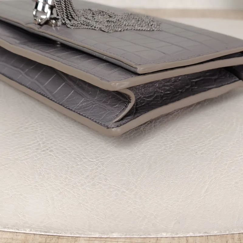 SAINT LAURENT Crossbody Bag KATE Edition Brown Calfskin Small 20 × 5 × 12.5 cm — detail view 5 of 11