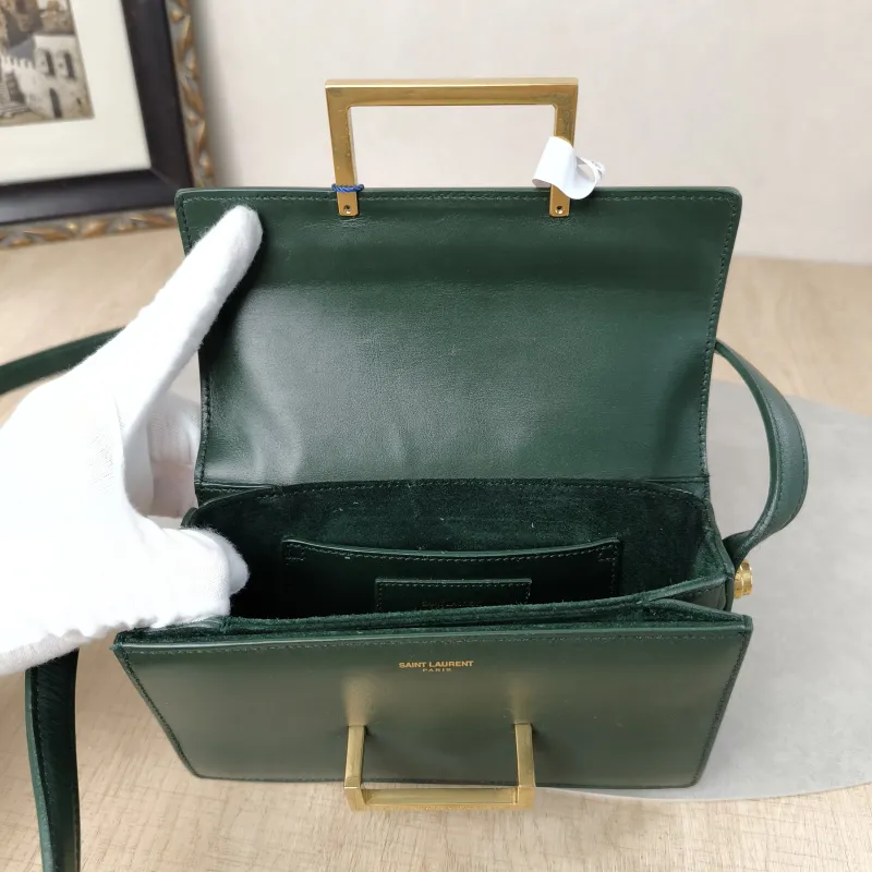 SAINT LAURENT Shoulder Bag Shoulder Bag Green Calfskin16.5 × 5 × 8.5 cm — detail view 12 of 17
