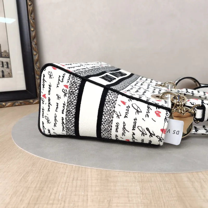 DIOR Top Handle Bag Lady Lady Dior Bag Colorblock Canvas Medium24 × 12 × 21 cm — detail view 2 of 14