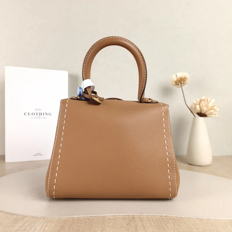 DELVAUX Crossbody Bag Brillant Caramel Calfskin Mini 20 × 11 × 16 cm — cover view 2 of 5