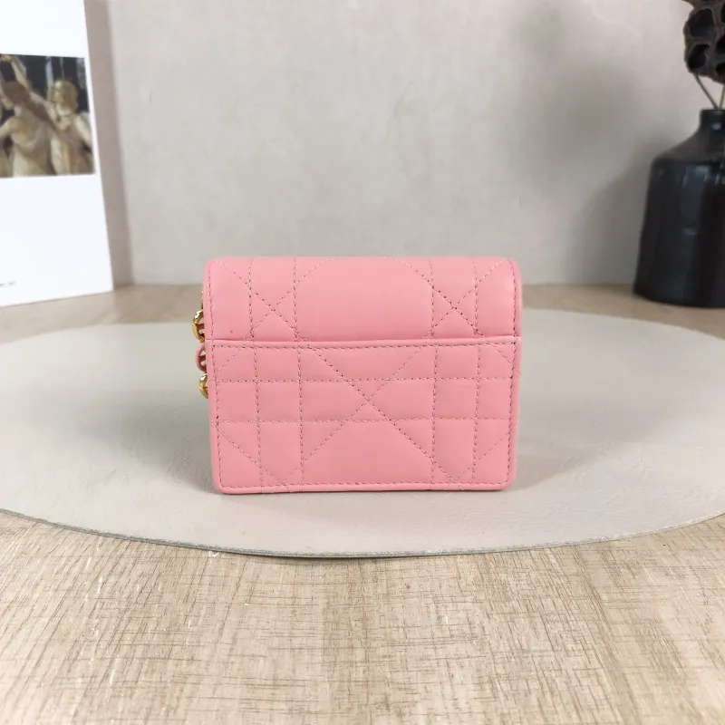 DIOR Shoulder Bag Chain Shoulder Crossbody Bagwoc Pink Lambskin One Size 12 × 3 × 19 cm — cover view 4 of 5