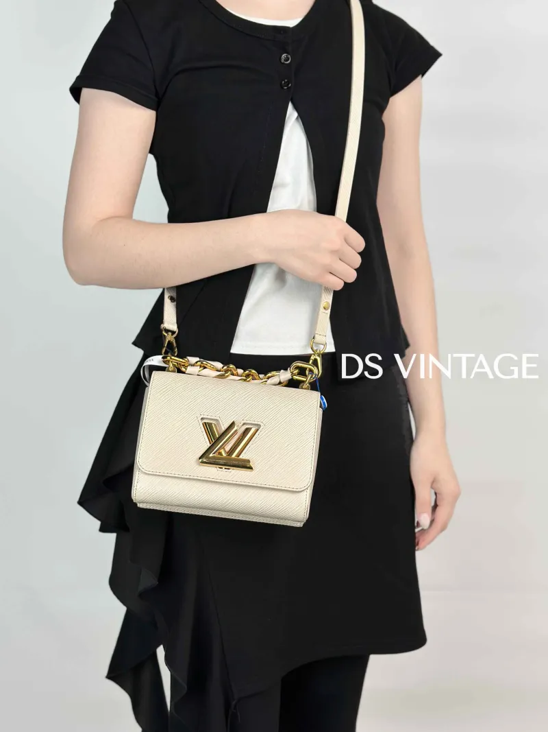 Louis Vuitton Crossbody Bag Twist White Epi Embossed Calfskin Small19 × 9 × 15 cm — on-model view 1 of 1