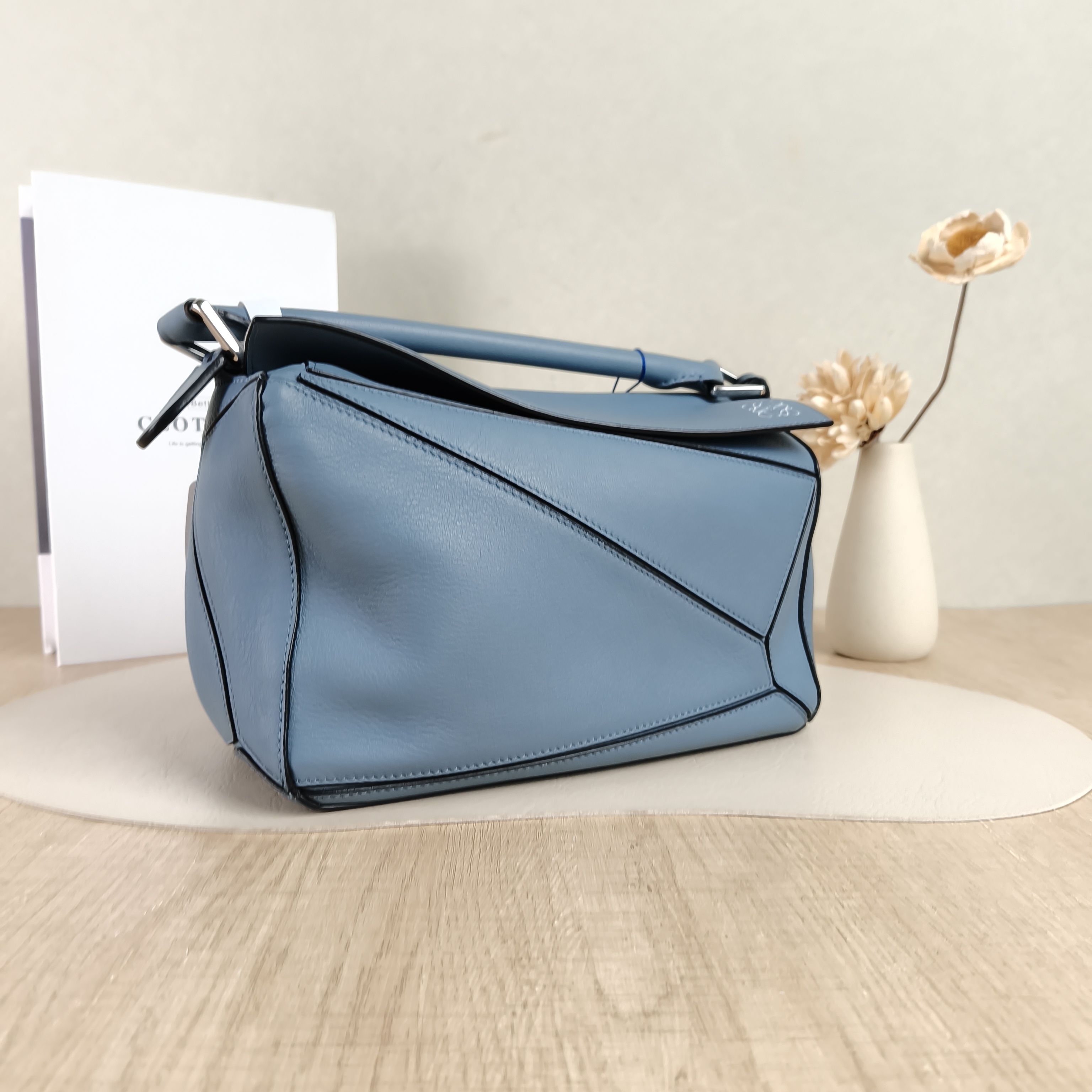 LOEWE Crossbody Bag Puzzle Blue CC alfskin Small24 × 10.5 × 16.5 cm — cover view 4 of 5
