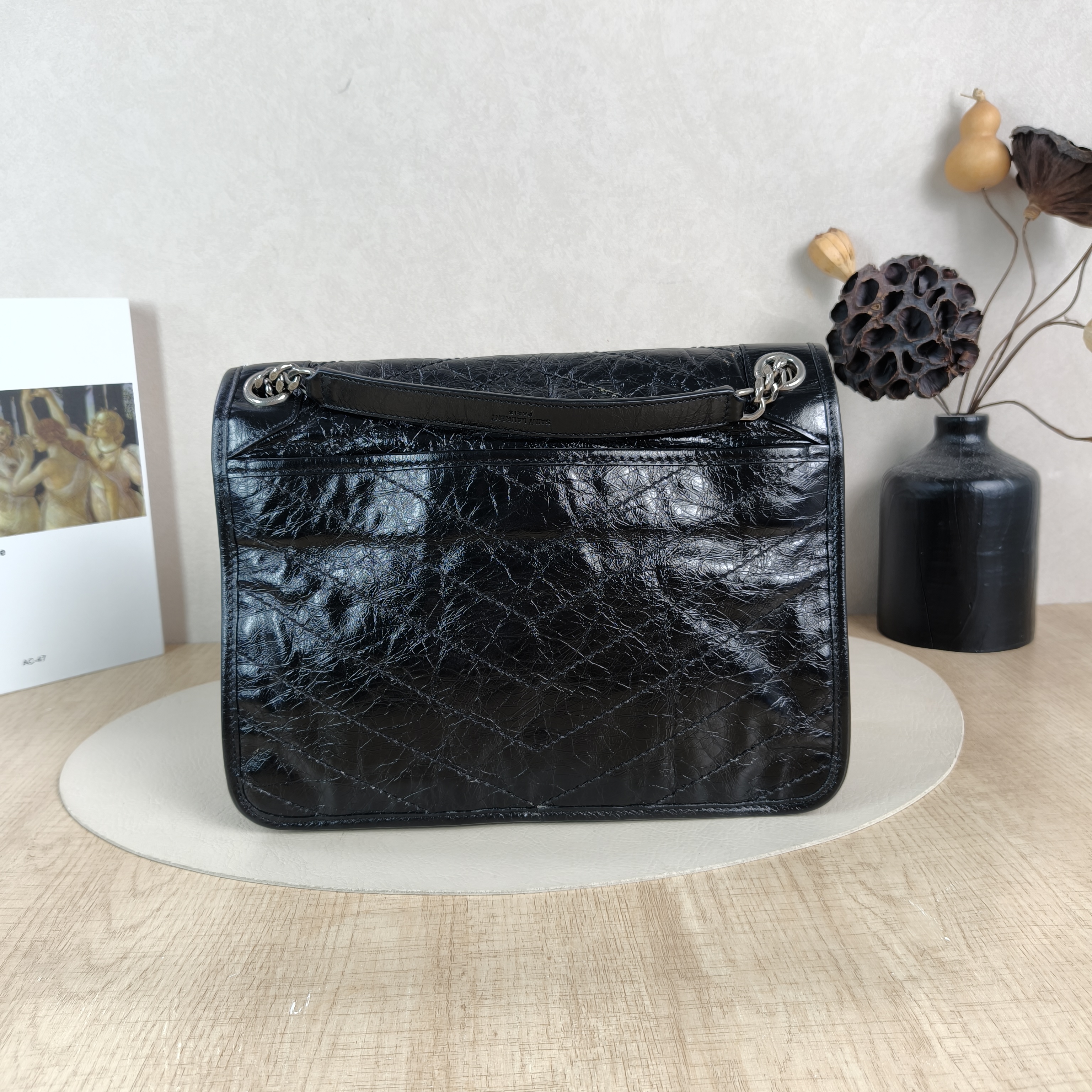 SAINT LAURENT Crossbody Bag Niki D Waxed Leather Calfskin Medium28 × 8.5 × 20 cm — cover view 2 of 6