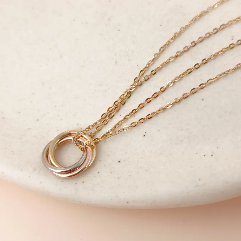 CARTIER Necklace Trinity Collection Necklace 18KW hite Gold Yellow Gold Rose Gold Mini 40cm — cover view 6 of 9