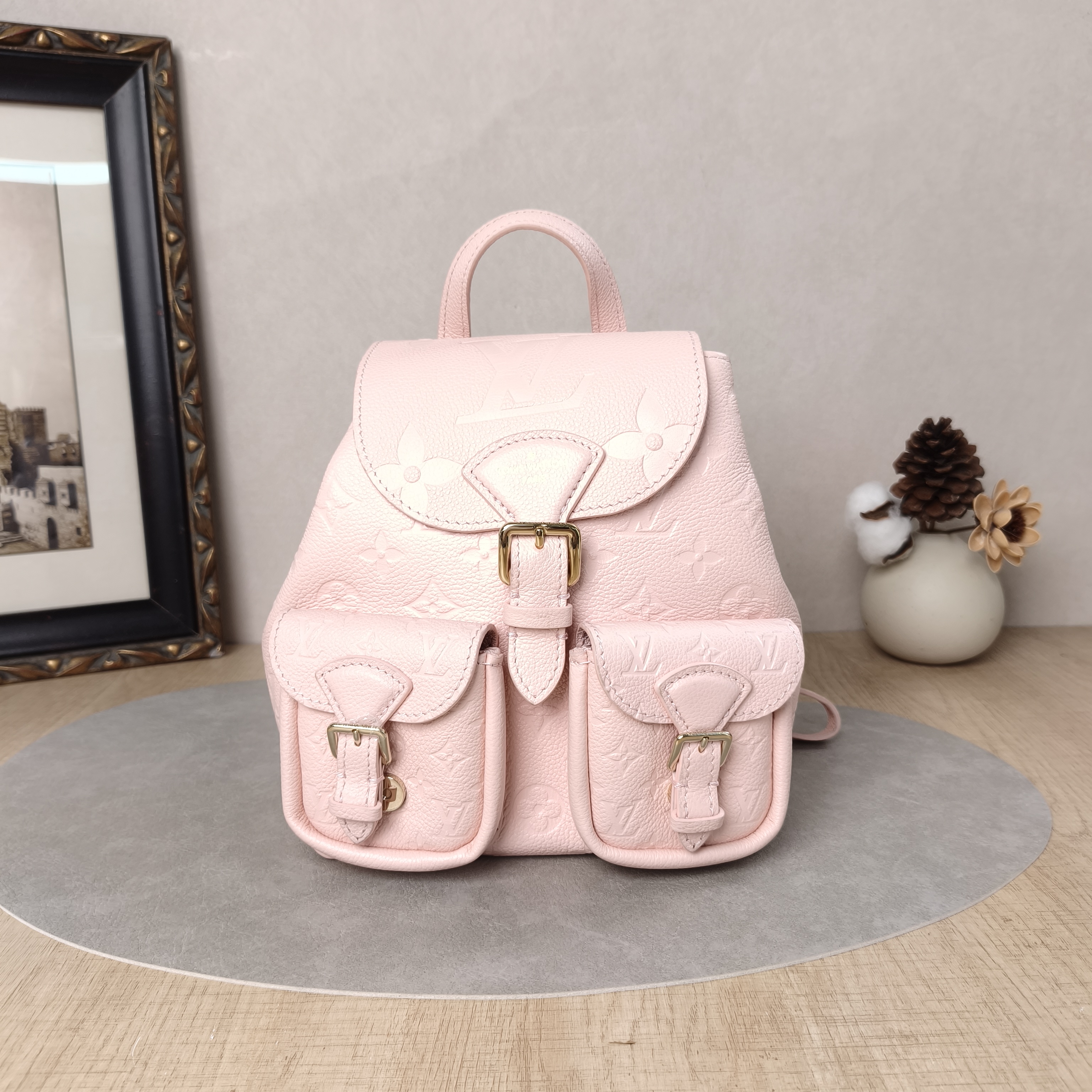 Louis Vuitton Backpack Backup Backpack Pink Calfskin20 × 14 × 22 cm