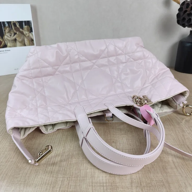 DIOR Top Handle Bag TOUJOURS Pink White Calfskin Medium28.5 × 17 × 21.5 cm — detail view 6 of 10