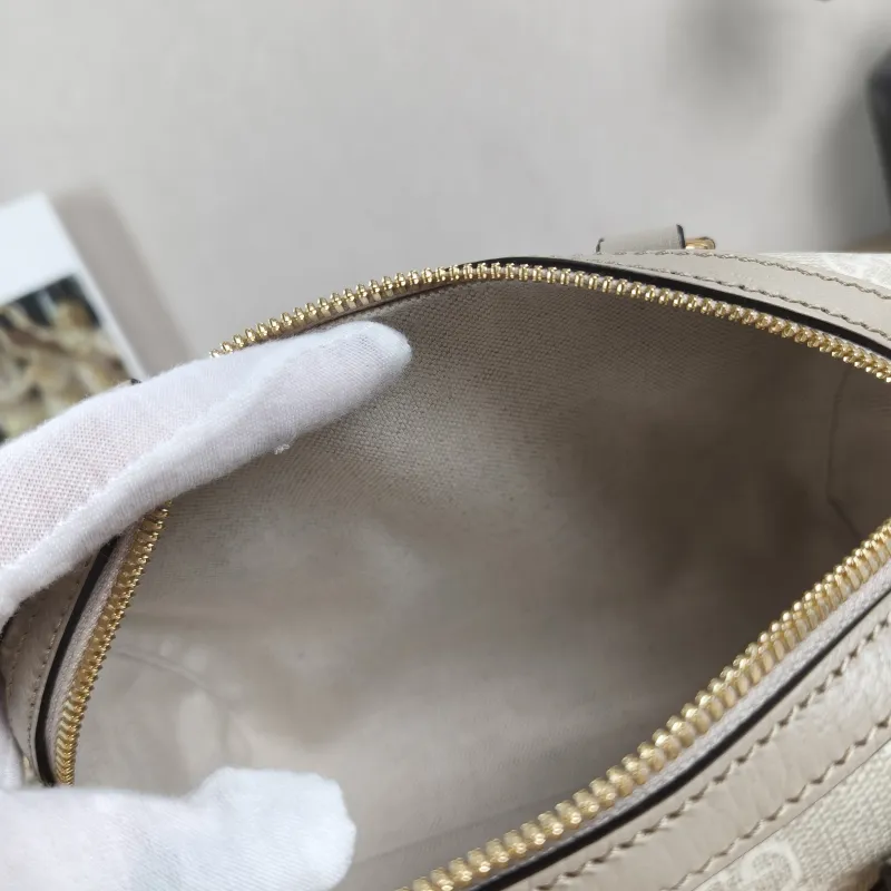 GUCCI Top Handle Bag Ophidia Beige PVC Mini 21.5 × 11.5 × 14 cm — detail view 1 of 14