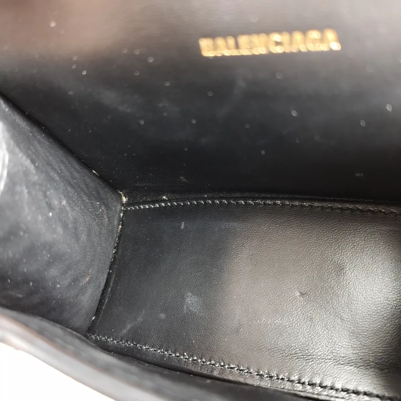 BALENCIAGA Crossbody Bag Hourglass Hourglass Bag Black CC alfskin Mini 19 × 8 × 13 cm — detail view 2 of 11