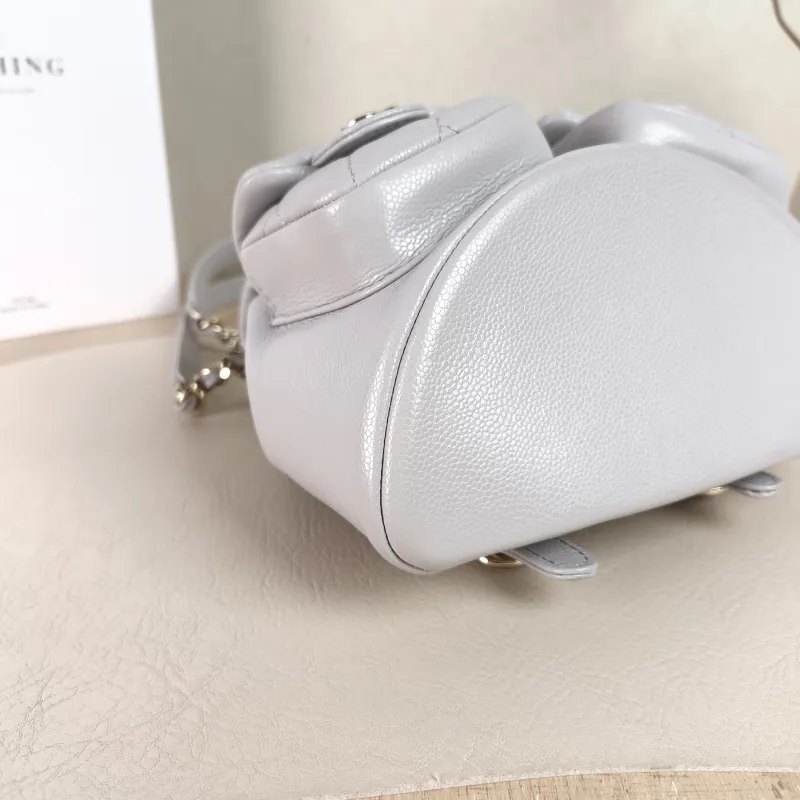 Chanel Backpack Duma Grey Grained Calfskin Small16.5 × 10 × 17.5 cm — detail view 11 of 11
