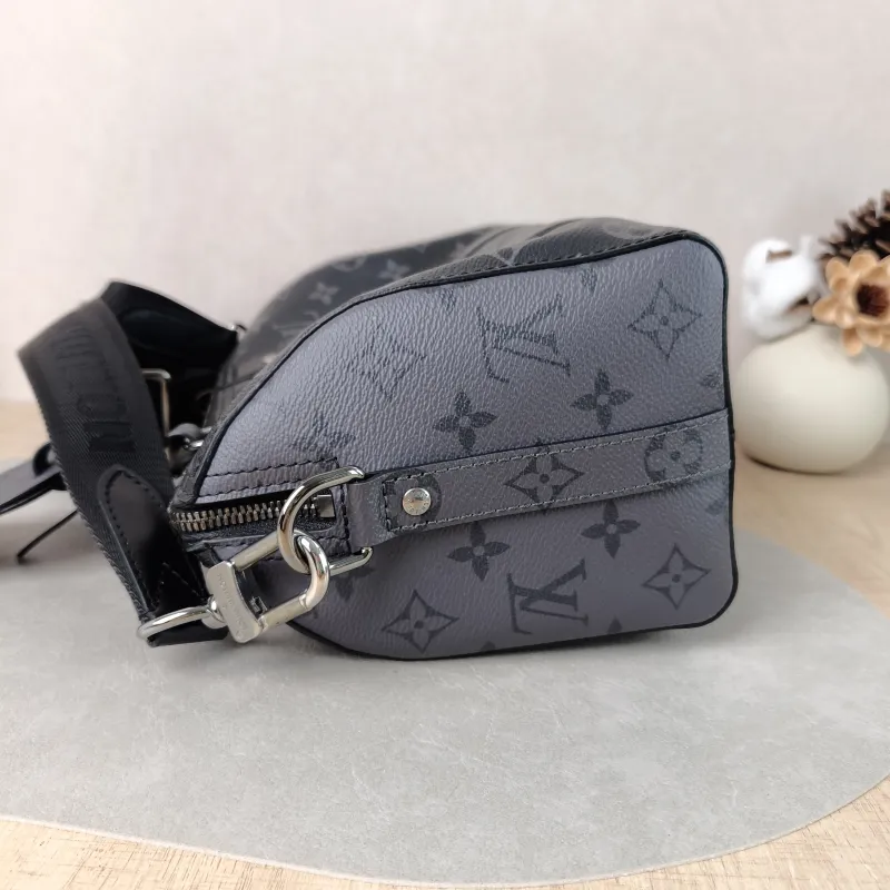Louis Vuitton Crossbody Bag City Keepall Black PVC Medium 27 × 13 × 17 cm — detail view 12 of 12