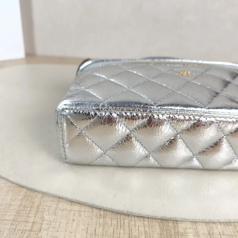 Chanel Crossbody Bag lp Box Bag Top Handle Crossbody Bag Silver Calfskin 19.5 × 5 × 12 cm — detail view 12 of 12