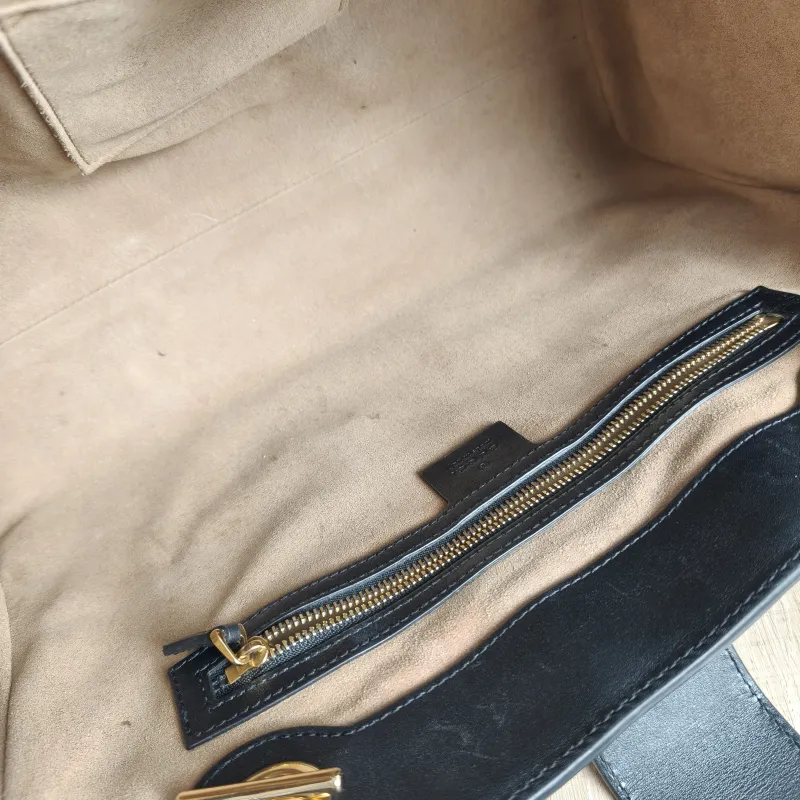 GUCCI Shoulder Bag Padlock Tote Black Monogram PVC 35 × 14 × 23.5 cm — detail view 2 of 10