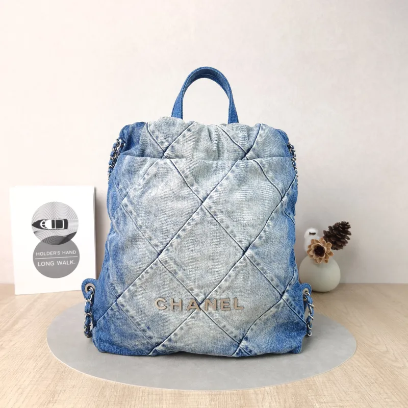 Chanel Backpack22Bag Backpack Blue Small29 × 8 × 34 cm