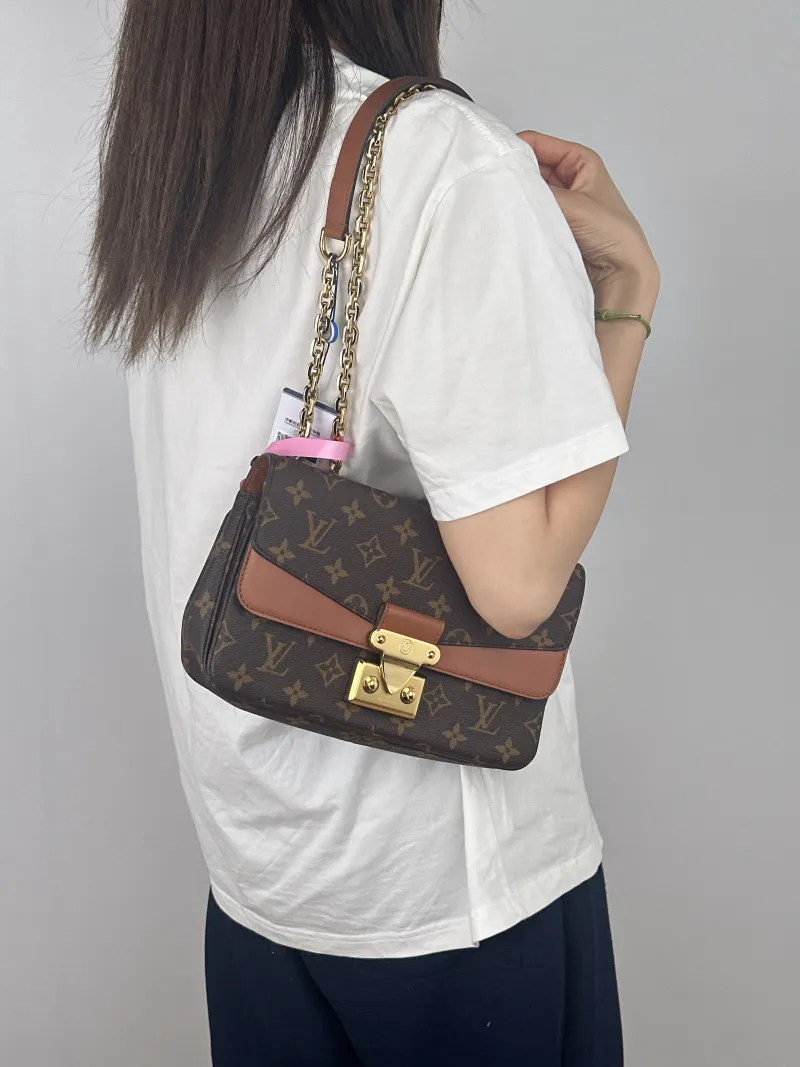 Louis Vuitton Crossbody Bag Marceau Chain Bag Caramel PVC · Calfskin One Size24.5 × 6.5 × 15 cm — on-model view 1 of 2