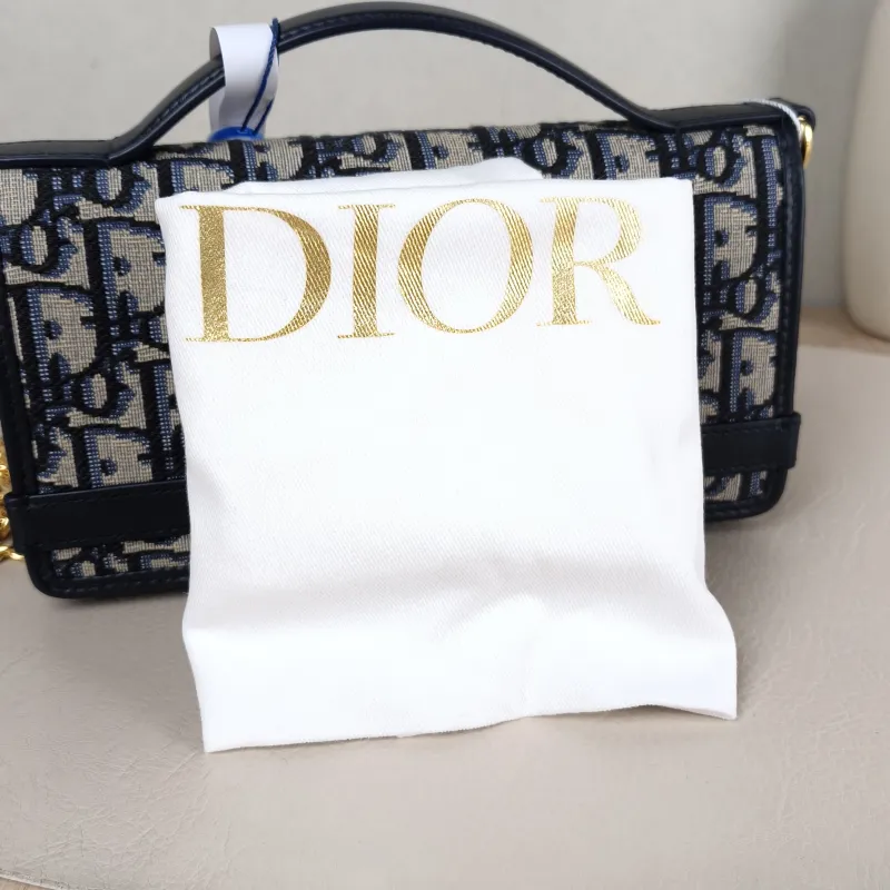 DIOR Crossbody Bag 30Montaigne Cigale Top Handle Crossbody Bag Blue Canvas One Size 20.5 × 5 × 11 cm — detail view 2 of 14