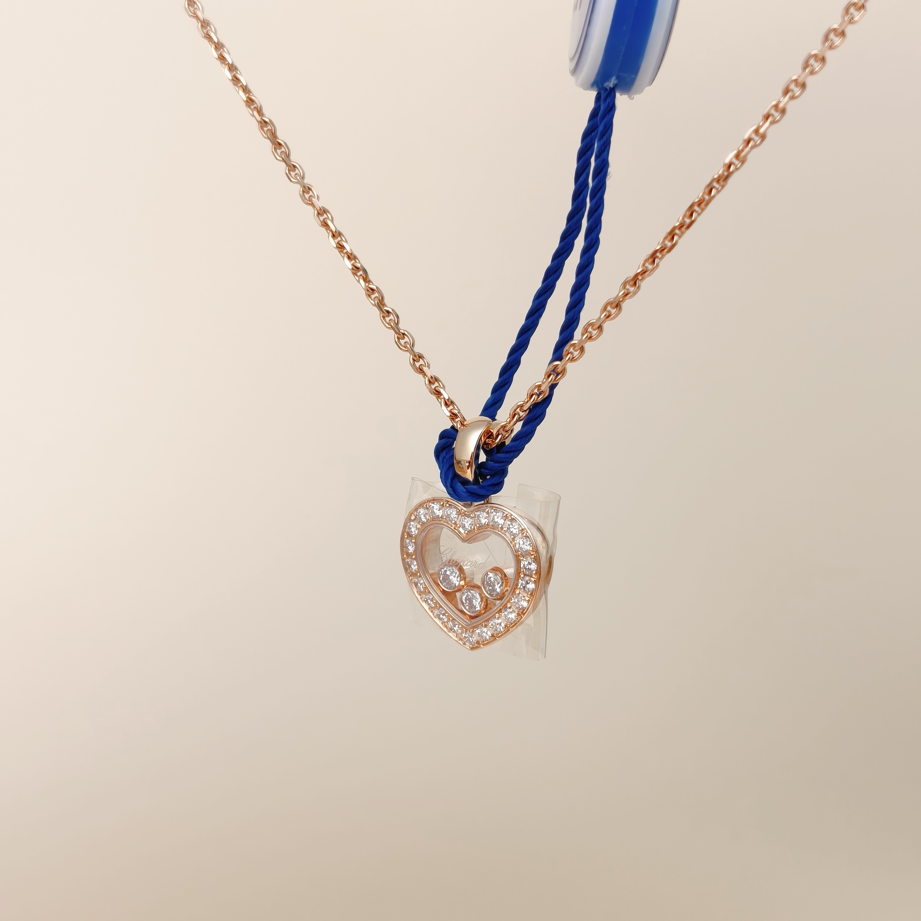 CHOPARD Necklace Happy Diamonds Icons Pavé Diamond Necklace Rose Gold Diamond18KR ose Gold One Size41cm — cover view 9 of 12