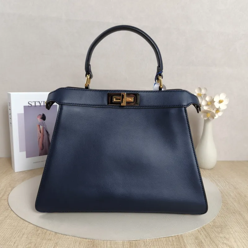 FENDI Top Handle Bag Peekaboo IS ee U Petite Calfskin Medium33.5 × 13 × 25.5 cm — cover view 6 of 13