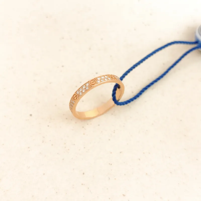 CARTIER Ring Love Yellow Gold 18KY ellow Gold Diamond Mini 50 — cover view 4 of 8