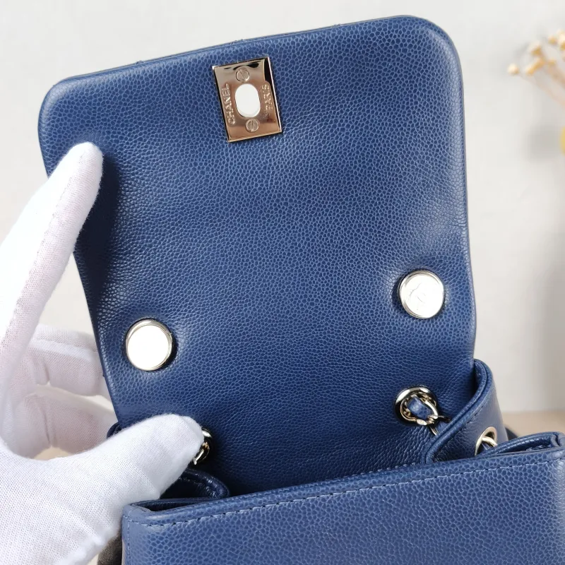 Chanel Backpack duma Navy Grained Calfskin Small 18 × 9.5 × 19 cm — detail view 12 of 15