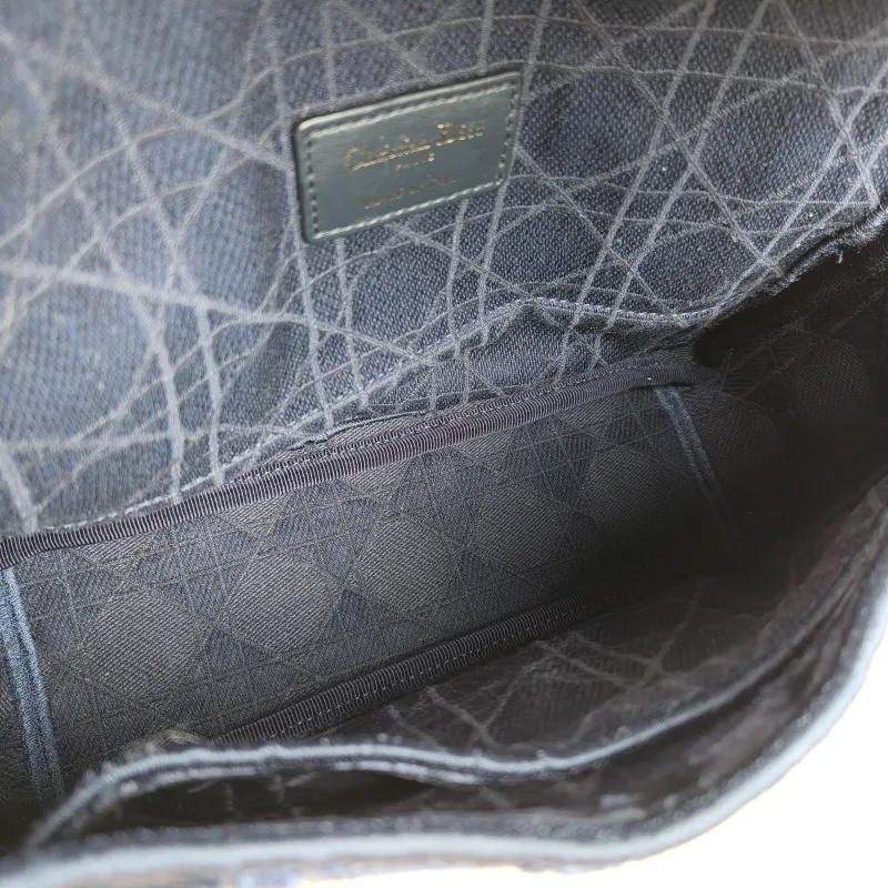 DIOR Crossbody Bag Caro Chain Bag Blue Velvet Medium 25.5 × 9 × 15.5 cm — detail view 3 of 12