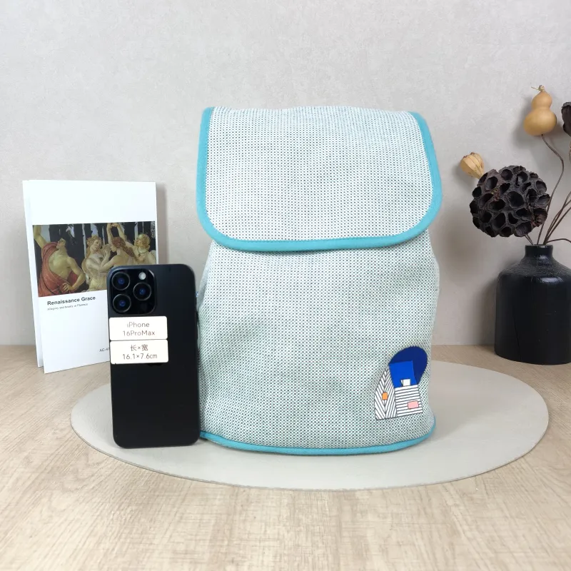Hermès Backpack Backpack Green Canvas One Size23 × 15 × 30 cm — cover view 4 of 5